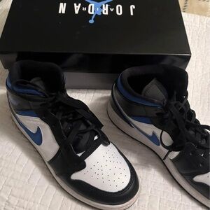 Jordan Kids Sneakers in Black, White, and Blue